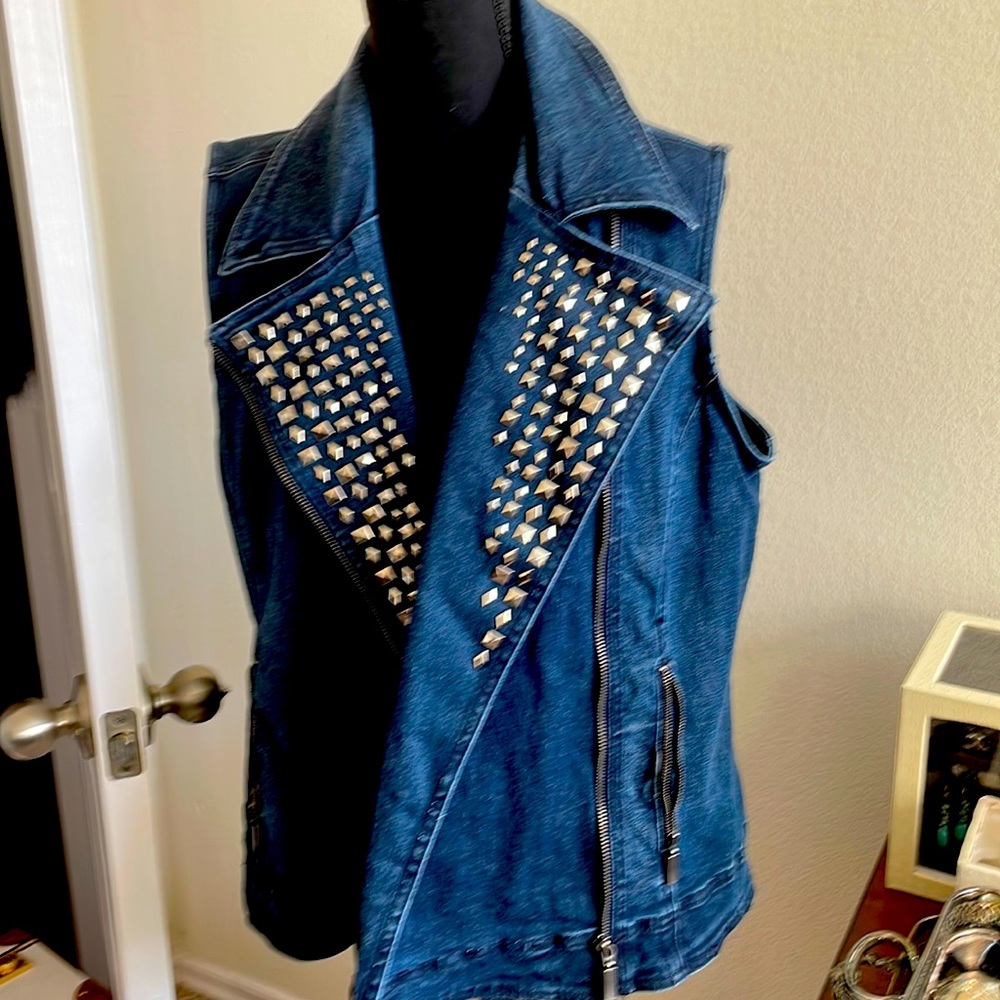 Versatile indigo jean vest.